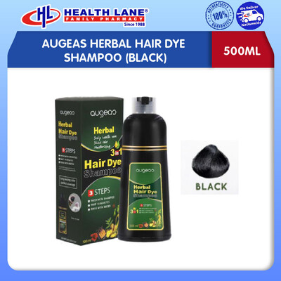 AUGEAS HERBA RAMBUT DYE SYAMPU (BLACK, 500ML)